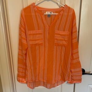 Orange Striped Old Navy Women's Top
